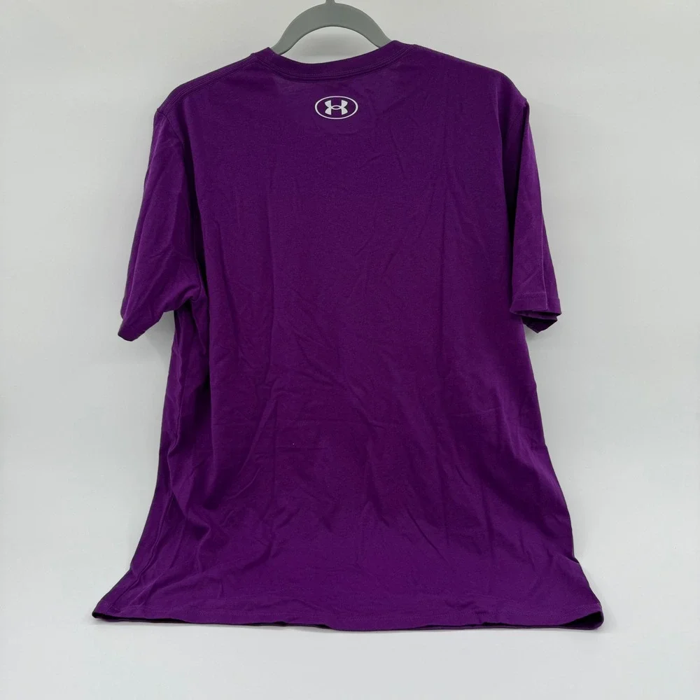Under Armour Purple Graphic Logo Short Sleeve‎ T-Shirt Womens Large